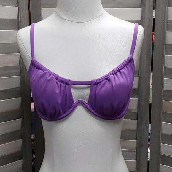 Women's Tunneled Neckline Underwire Bikini Top | Shade & Shore | 36DD - Picture 1 of 11